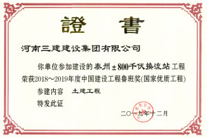 【魯班獎(jiǎng)】集團(tuán)公司斬獲中國建筑行業(yè)工程質(zhì)量最高榮譽(yù)！